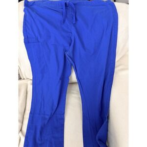 Uniform Advantage UA Scrubs Pants L Large Royal Blue Drawstring Cargo Scrub Pant
